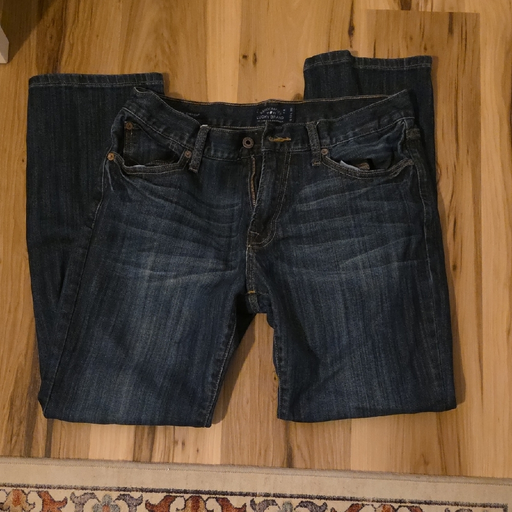 Lucky Brand Men's Dark Blue Straight Jeans